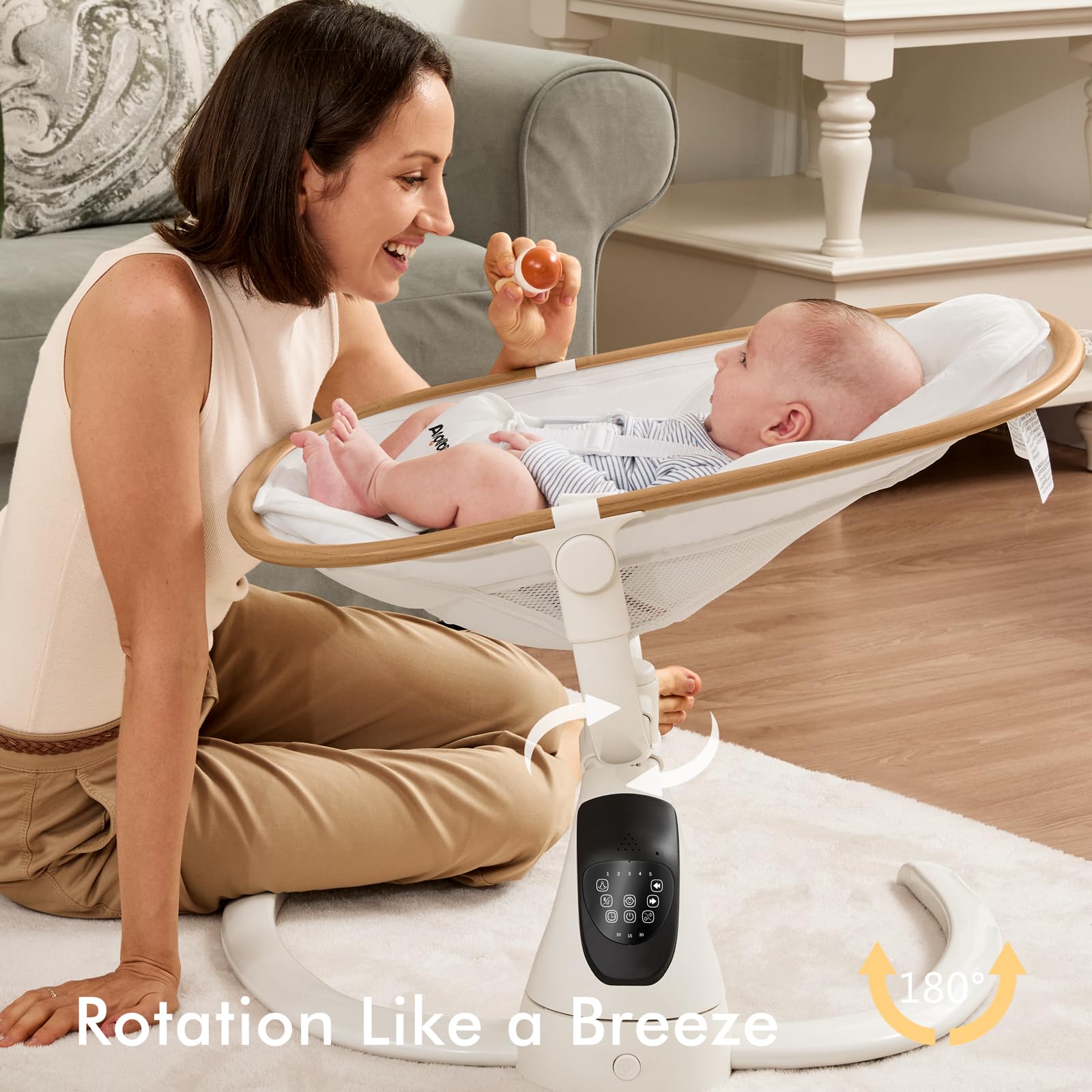 Angelbliss remote control allows easy adjustments from across the room