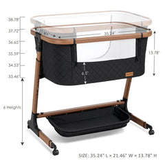 Angelbliss remote-control bassinet-use highlights effortless operation from a living room chair.