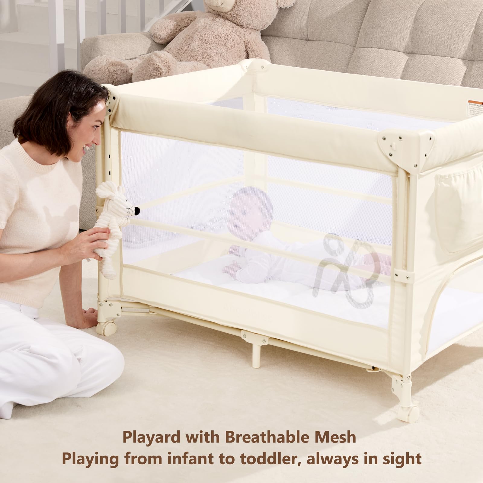 Angelbliss wheels enable easy movement around the home.