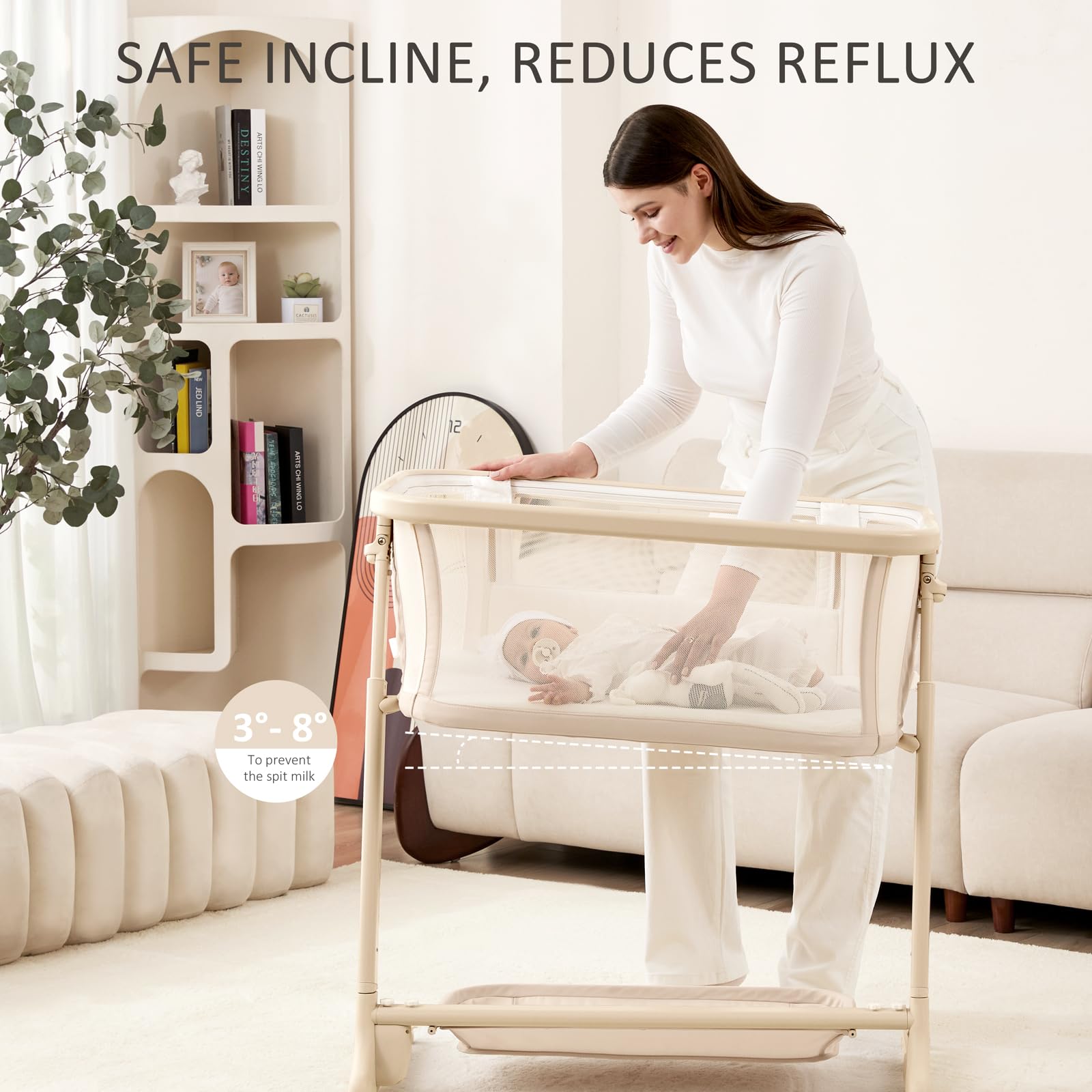 Angelbliss wood-tone legs add stability with a modern, sturdy frame.