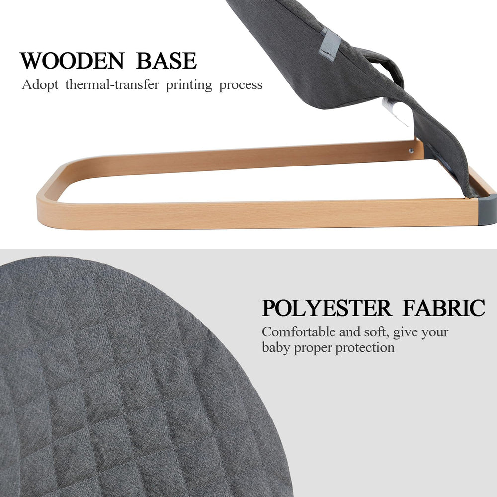 ANGELOGJGT baby bouncer portable lightweight design for easy room-to-room use.