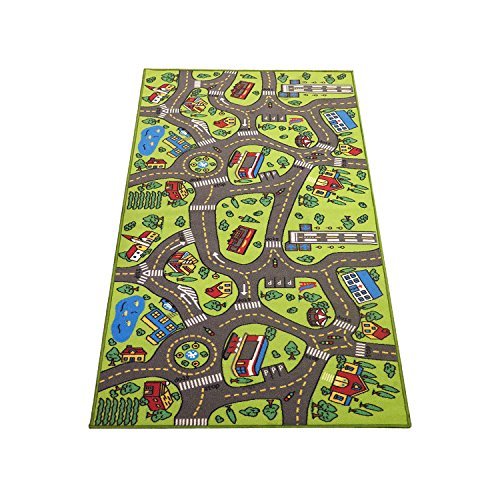 Angels Kids Rug City Life playmat rolled for easy storage and portability.