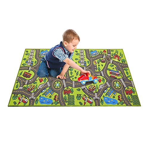 Angels Kids Rug City Life skid-proof back supports stable play surfaces.