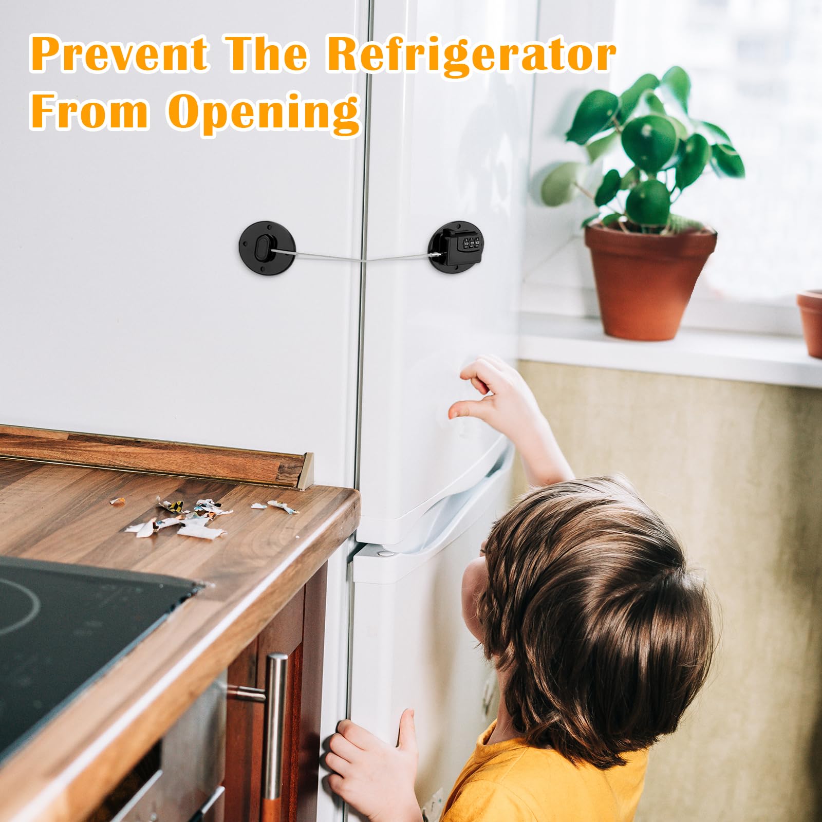 Anglecai drill-free fridge lock cures for 24 hours for best adhesion