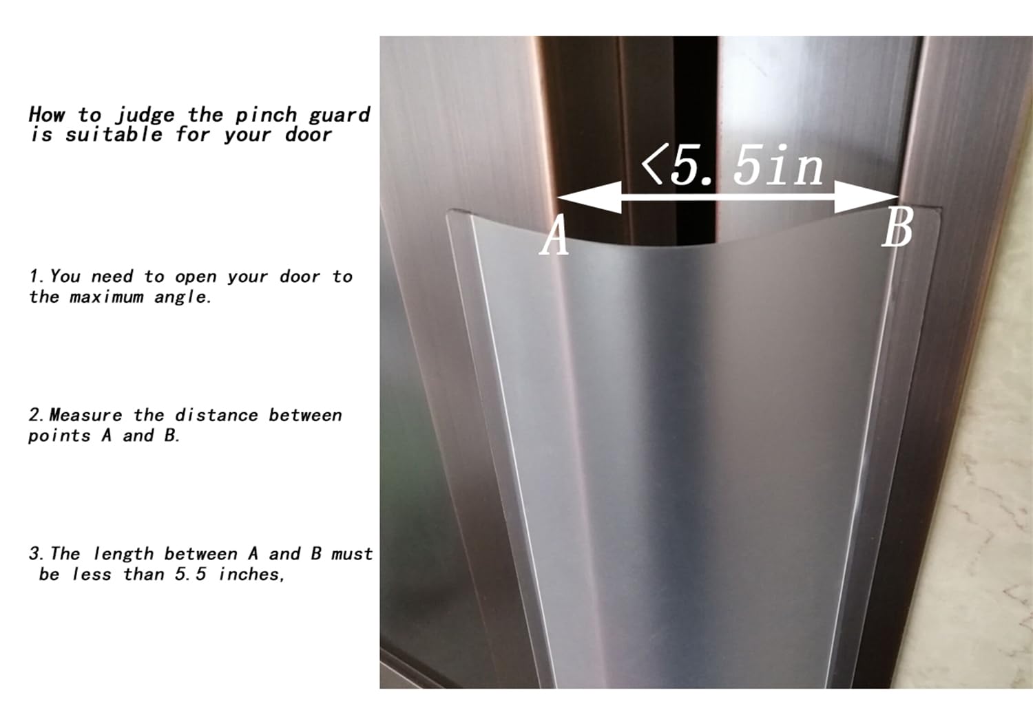 Angloria Door Pinch Guard hinge cover reduces pinch risks on hinges.