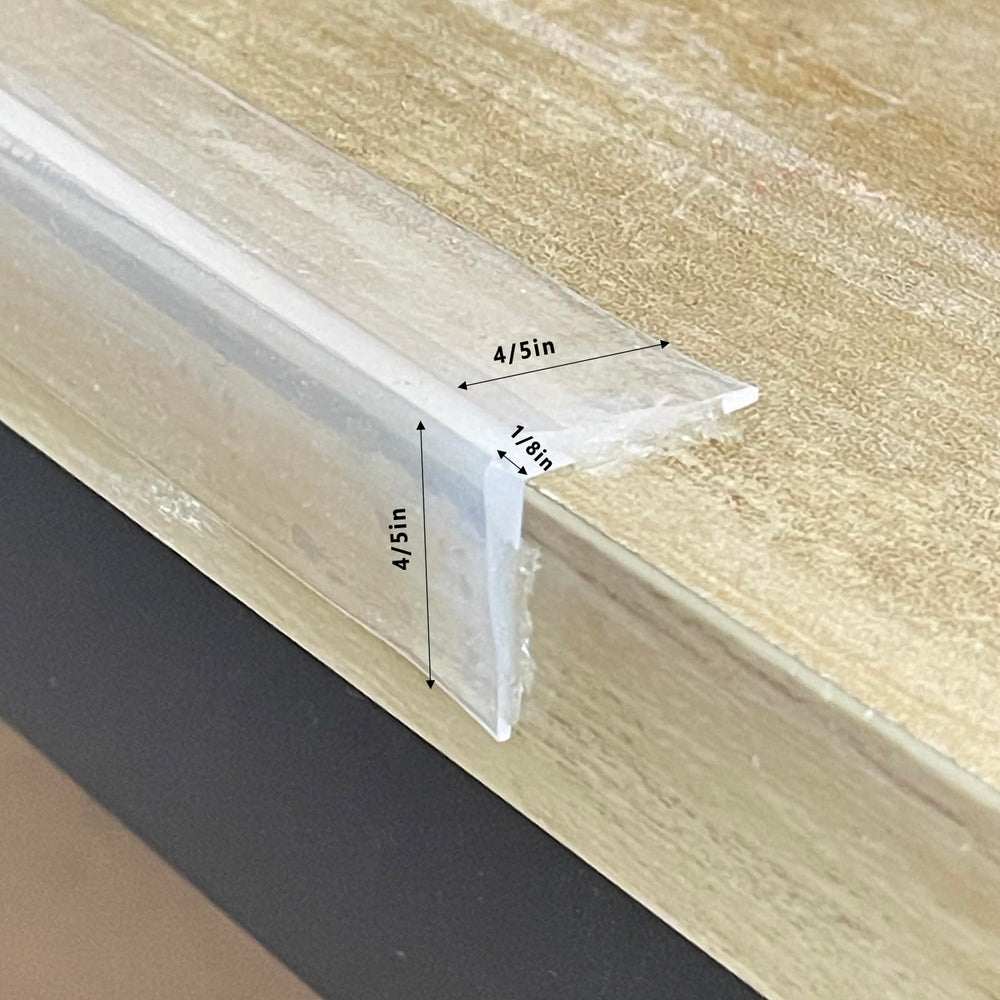 Angloria Edge Protector with pre-taped adhesive demonstrates quick, secure installation.