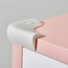 Angloria food-grade silicone corner protectors gray closeup shows soft padding for safer edges