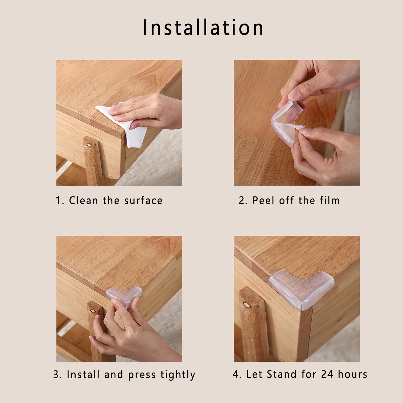 Angloria multi-surface protectors fit wood and glass to prevent scratches