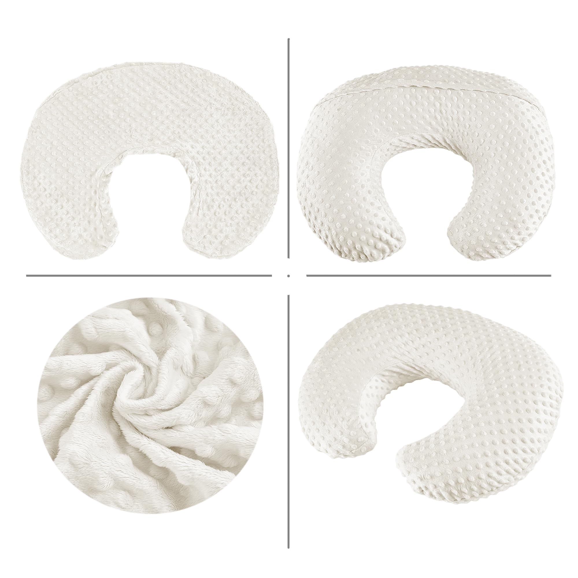 ANHEBEIBEI nursing pillow demonstrates baby feeding position for comfortable latch.