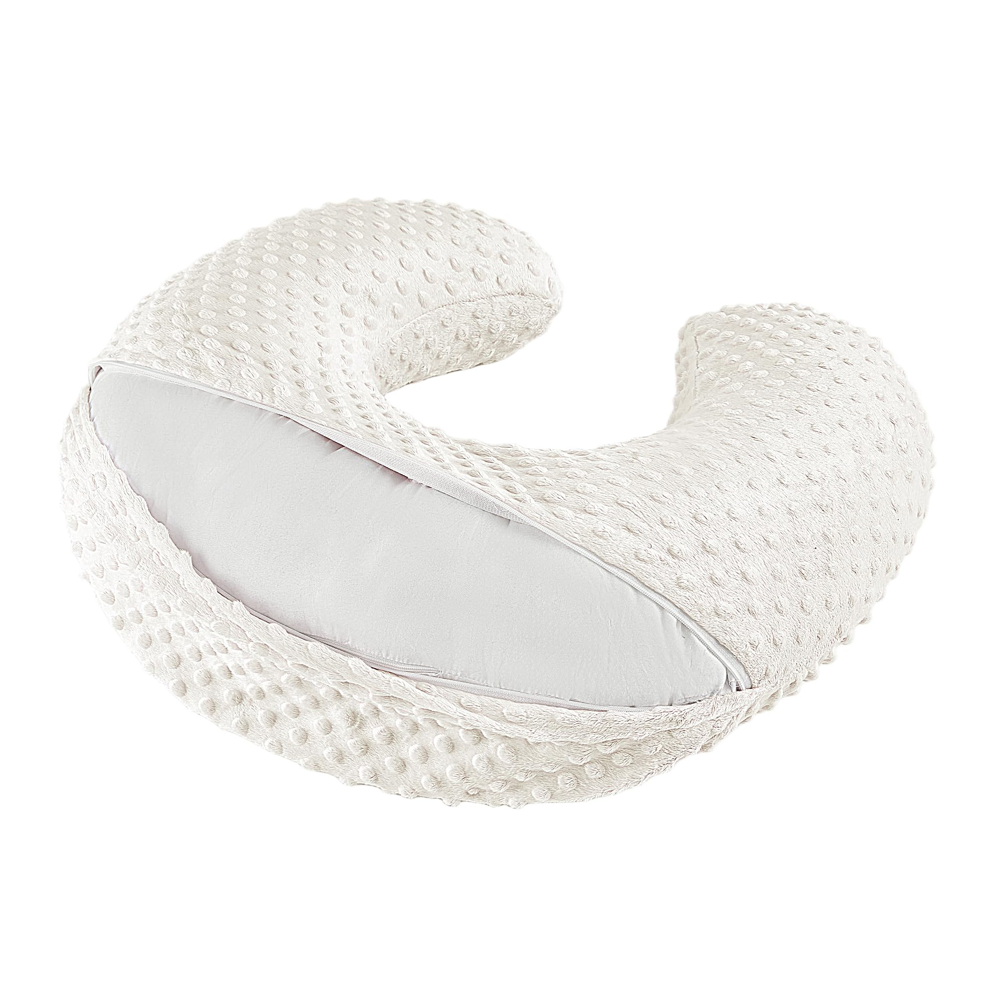 ANHEBEIBEI nursing pillow close-up of plush fabric for soft comfort.