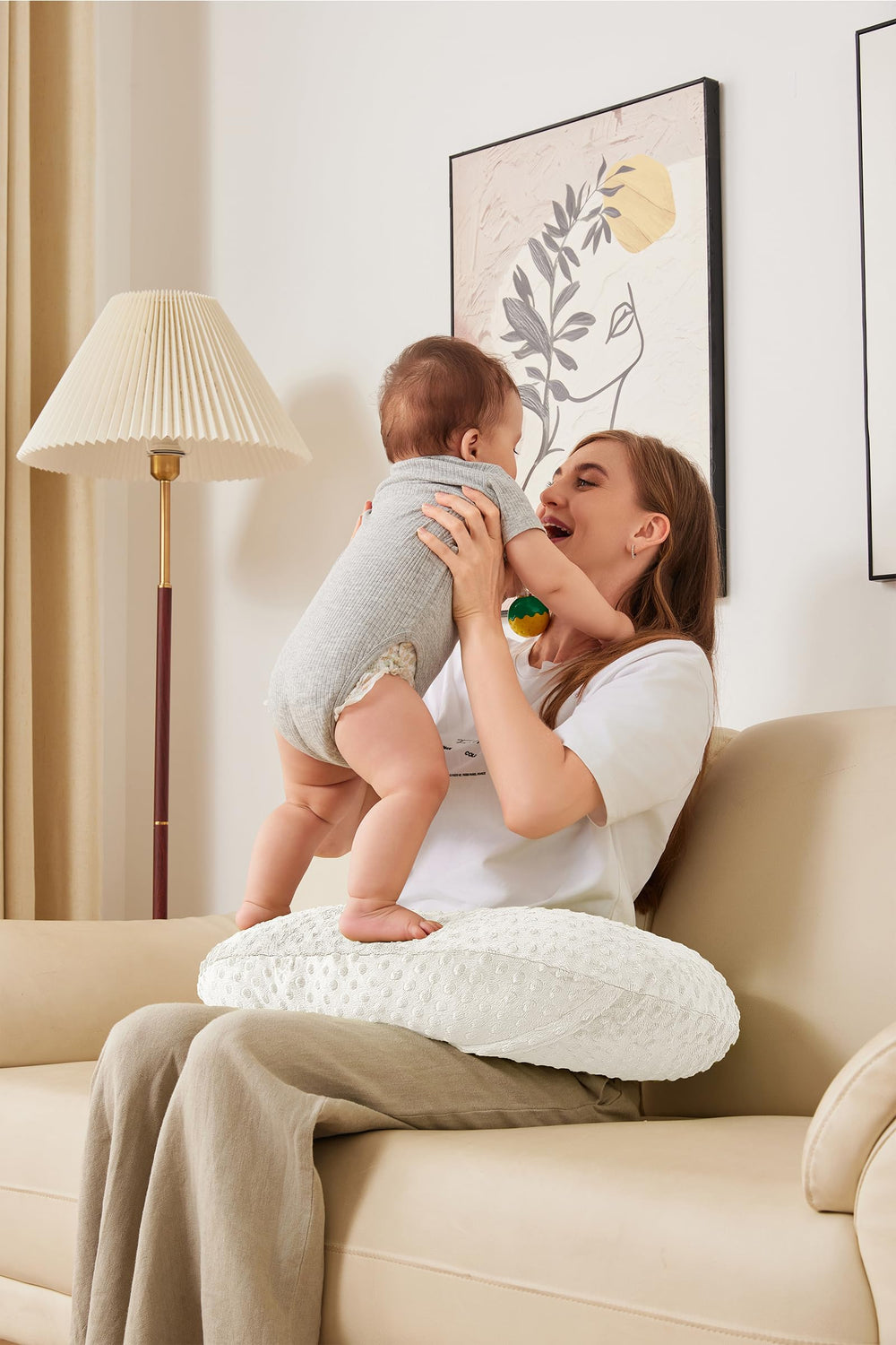 ANHEBEIBEI nursing pillow travel compact design for portability.