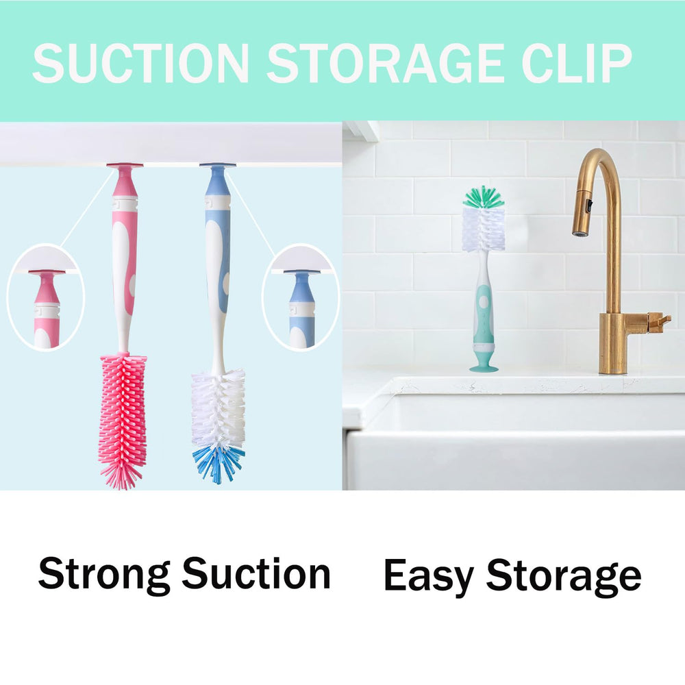 Anivona 5-in-1 brush bristles closeup shows silicone and nylon fibers