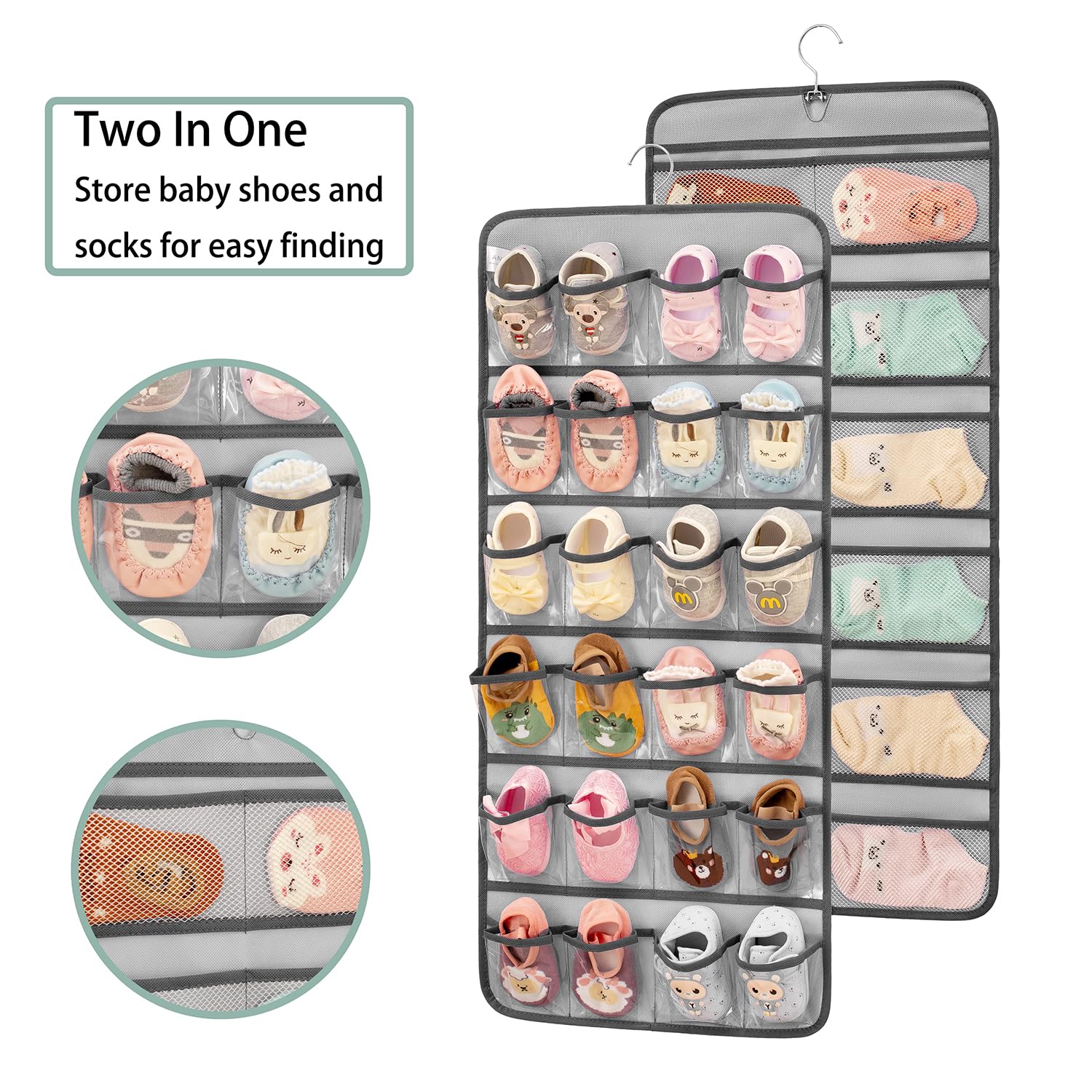 ANIZER 360-degree rotating hanger lets you reach items from any side.