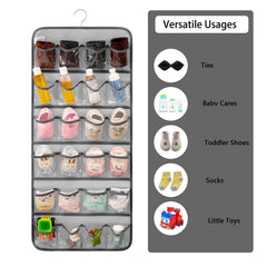 ANIZER back pockets store kids’ socks up to 12 pairs for easy access.