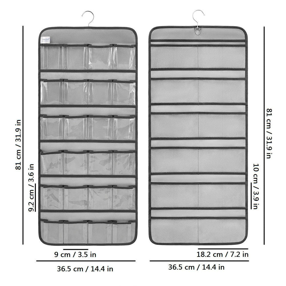 ANIZER transparent pockets help locate bows and accessories quickly.