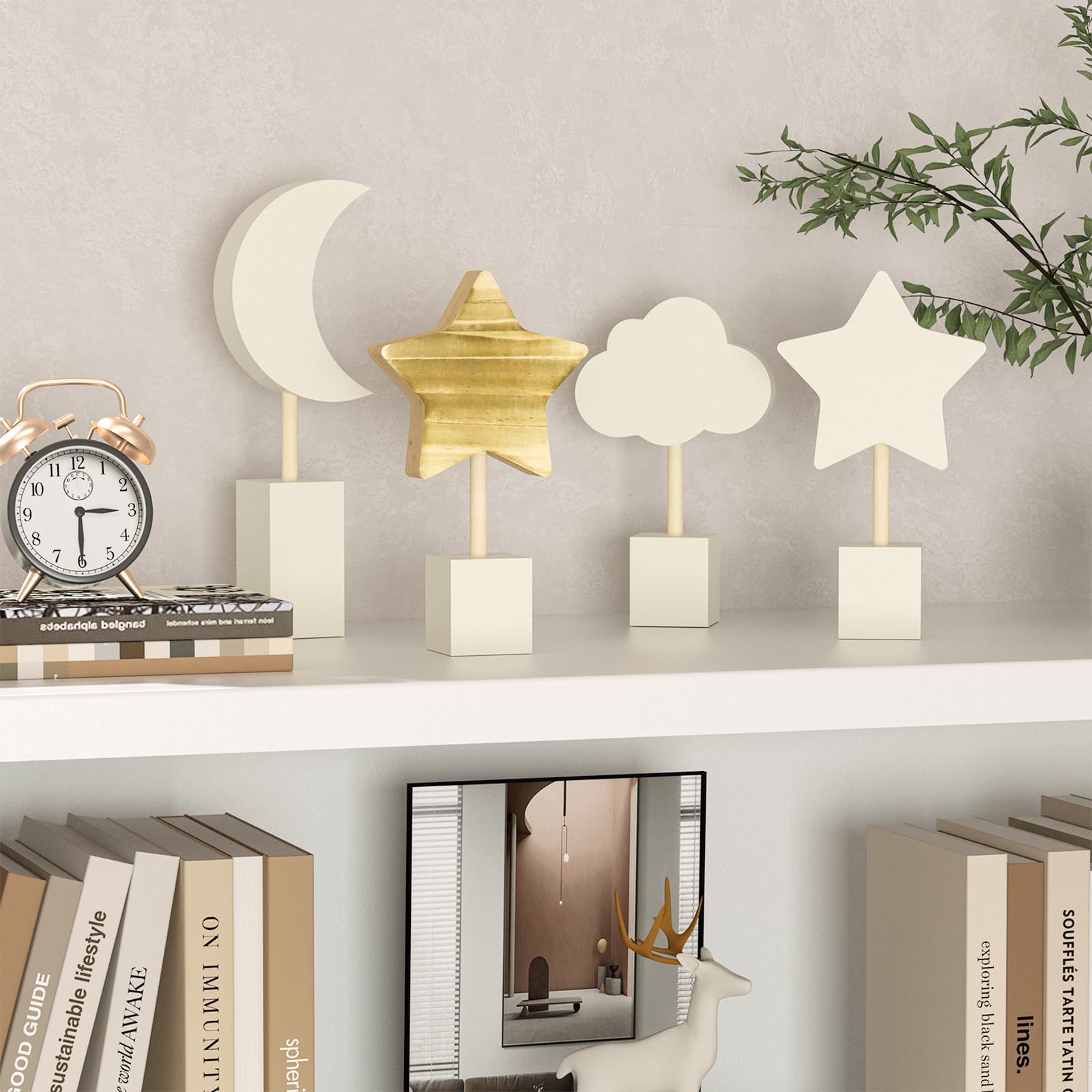 ANJUU boho moon cloud nursery decor piece in a playful theme