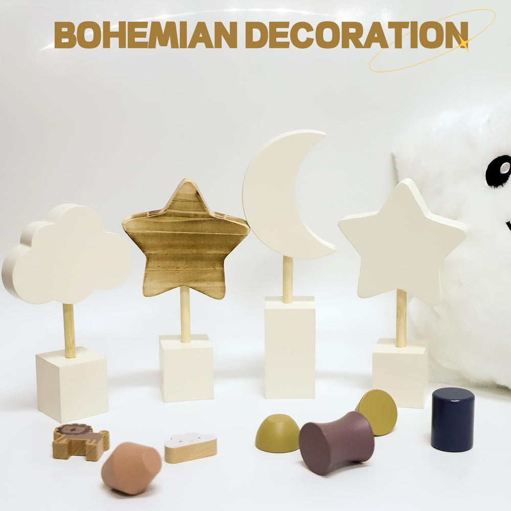ANJUU boho moon cloud decor arranged as a charming centerpiece