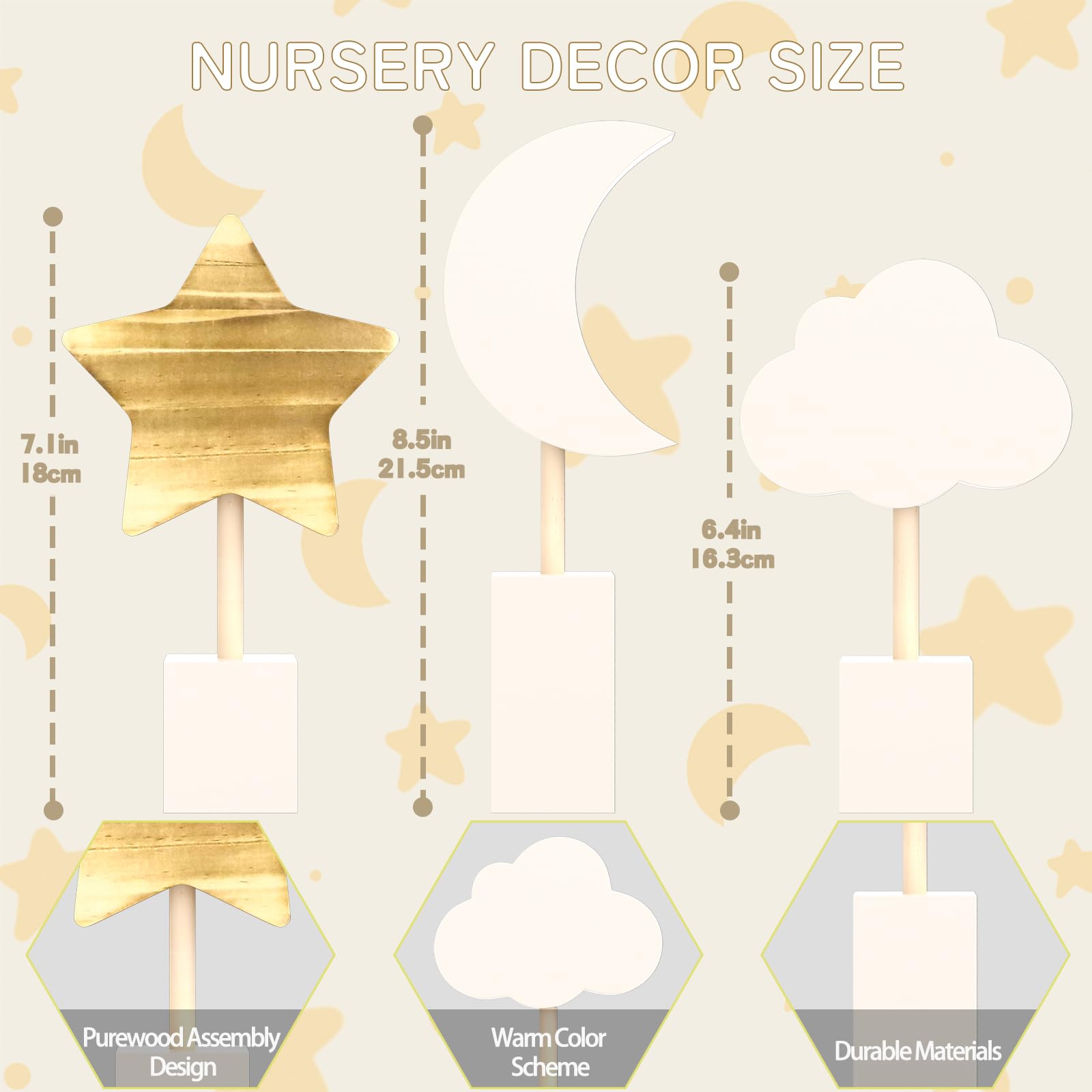 ANJUU wooden shelf-ready decor arranged as a centerpiece