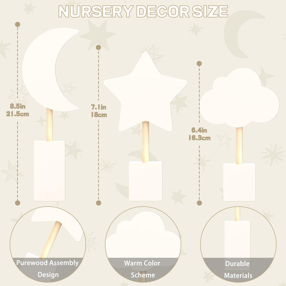 ANJUU moon nightstand decor in a nursery setting for soft ambience