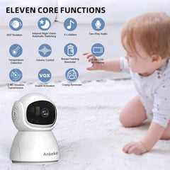 AnKeKe 720P baby monitor night vision for reliable nocturnal monitoring and safe sleep.