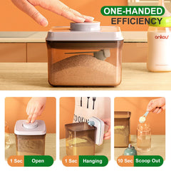 Ankou formula container airtight lid close view emphasizes moisture protection and freshness.
