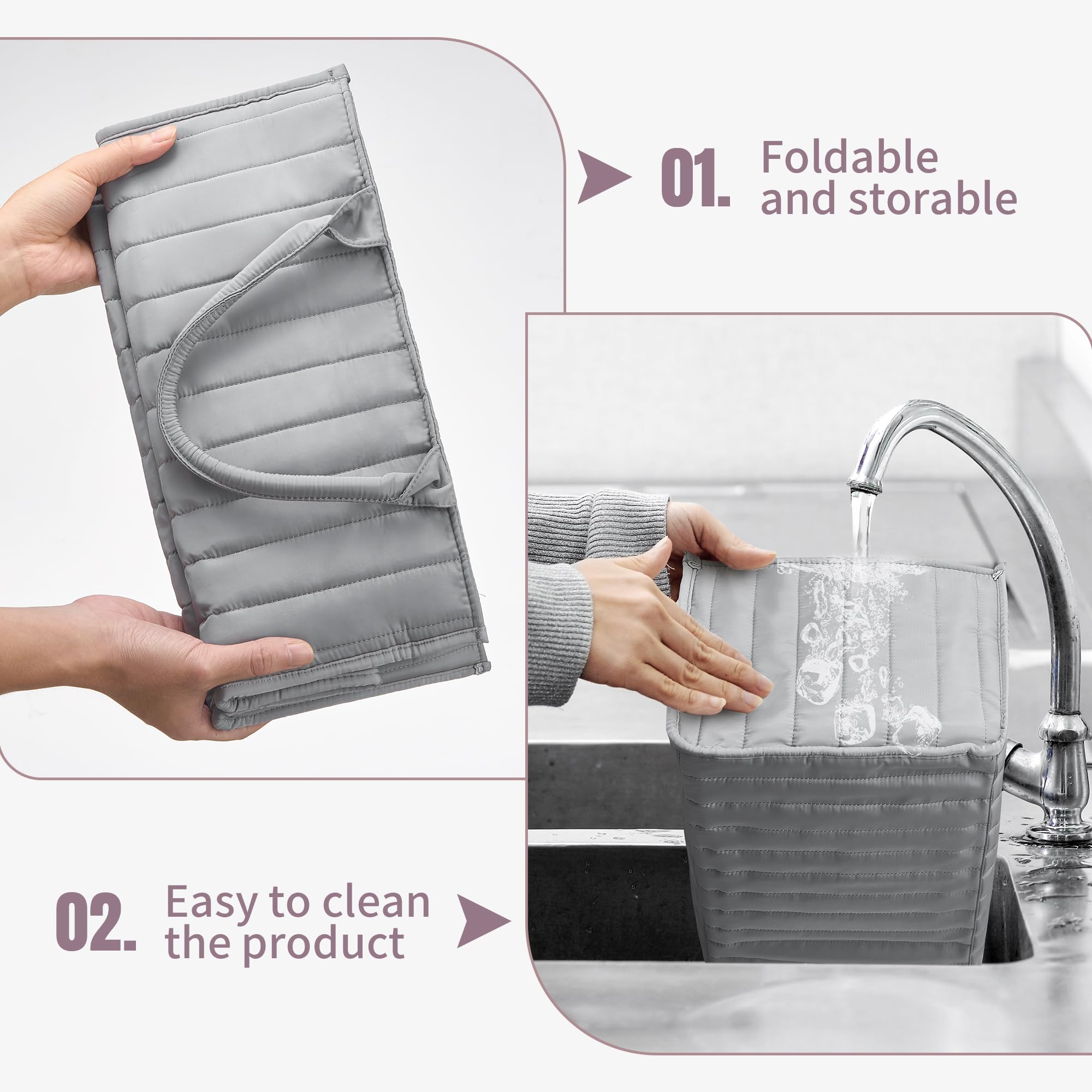 Ankyle Starry Sky Grey Diaper Caddy interior layout keeps items tidy and accessible.