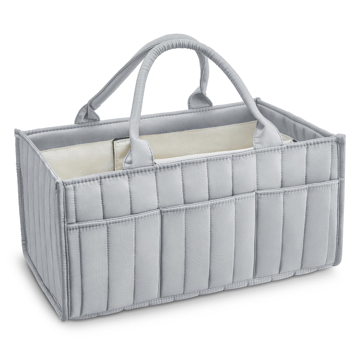 Ankyle Starry Sky Grey Diaper Caddy hero view shows spacious on-the-go storage.