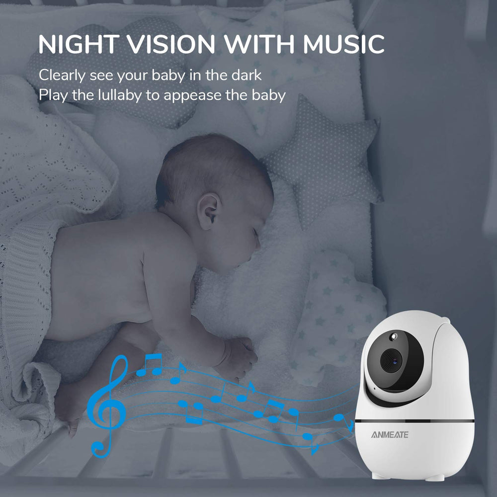 ANMEATE two-way audio lets you comfort your baby from across the house.