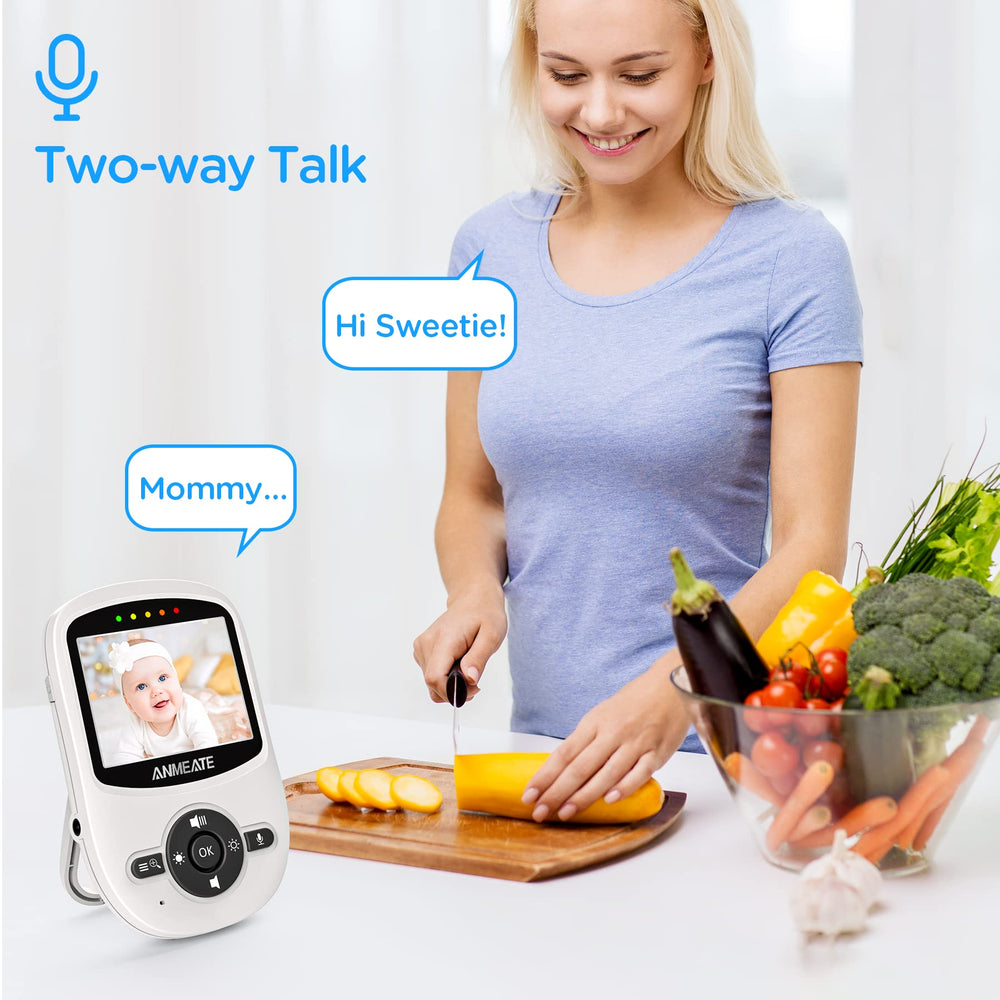 ANMEATE video baby monitor 2-way talk enables comforting conversations