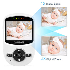 ANMEATE video baby monitor night vision displays clear illumination in dark rooms