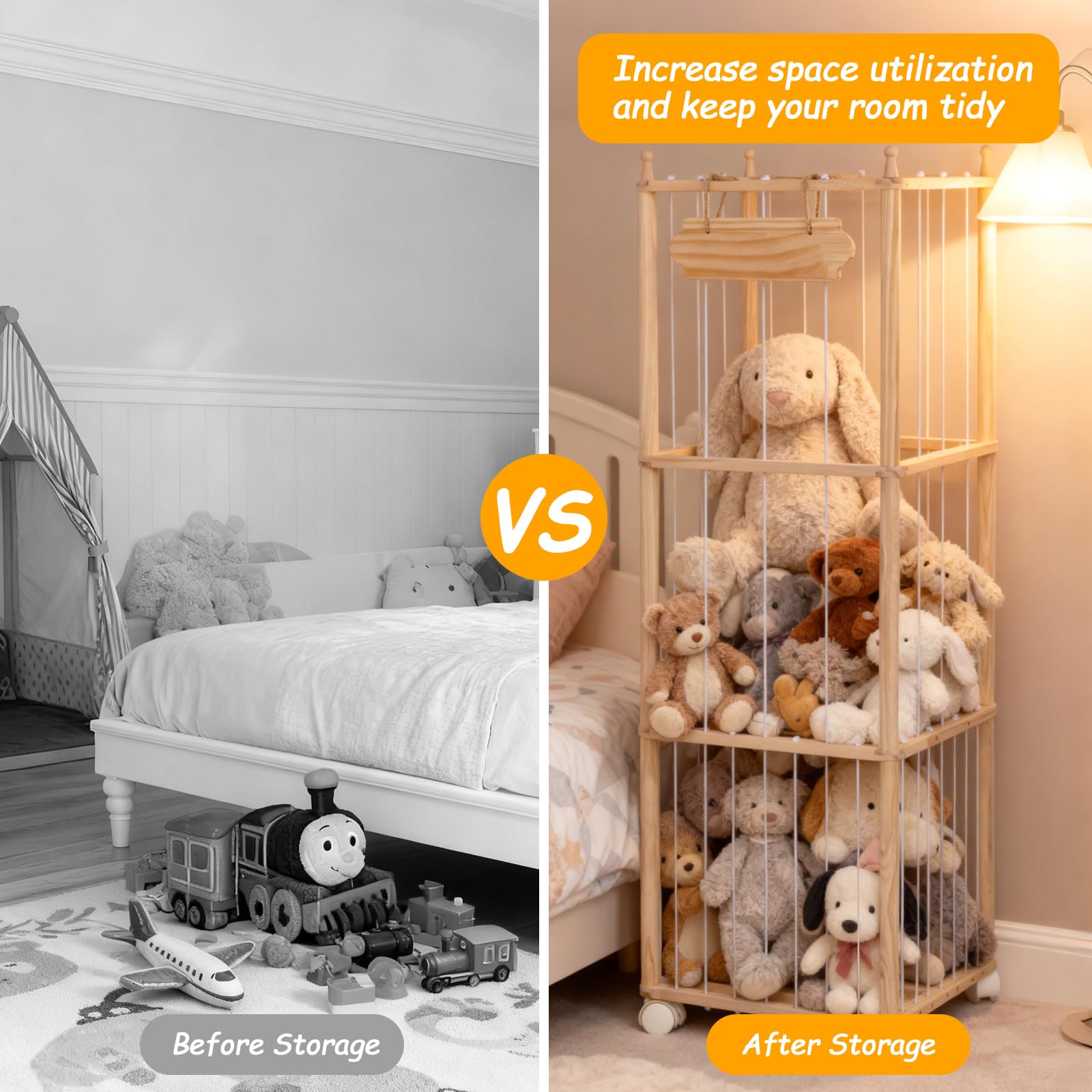 Anmon rolling wheels with locks enable easy room-to-room transport