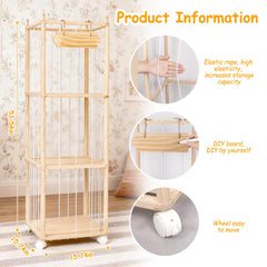 Anmon pine frame with rounded corners for safe assembly and use