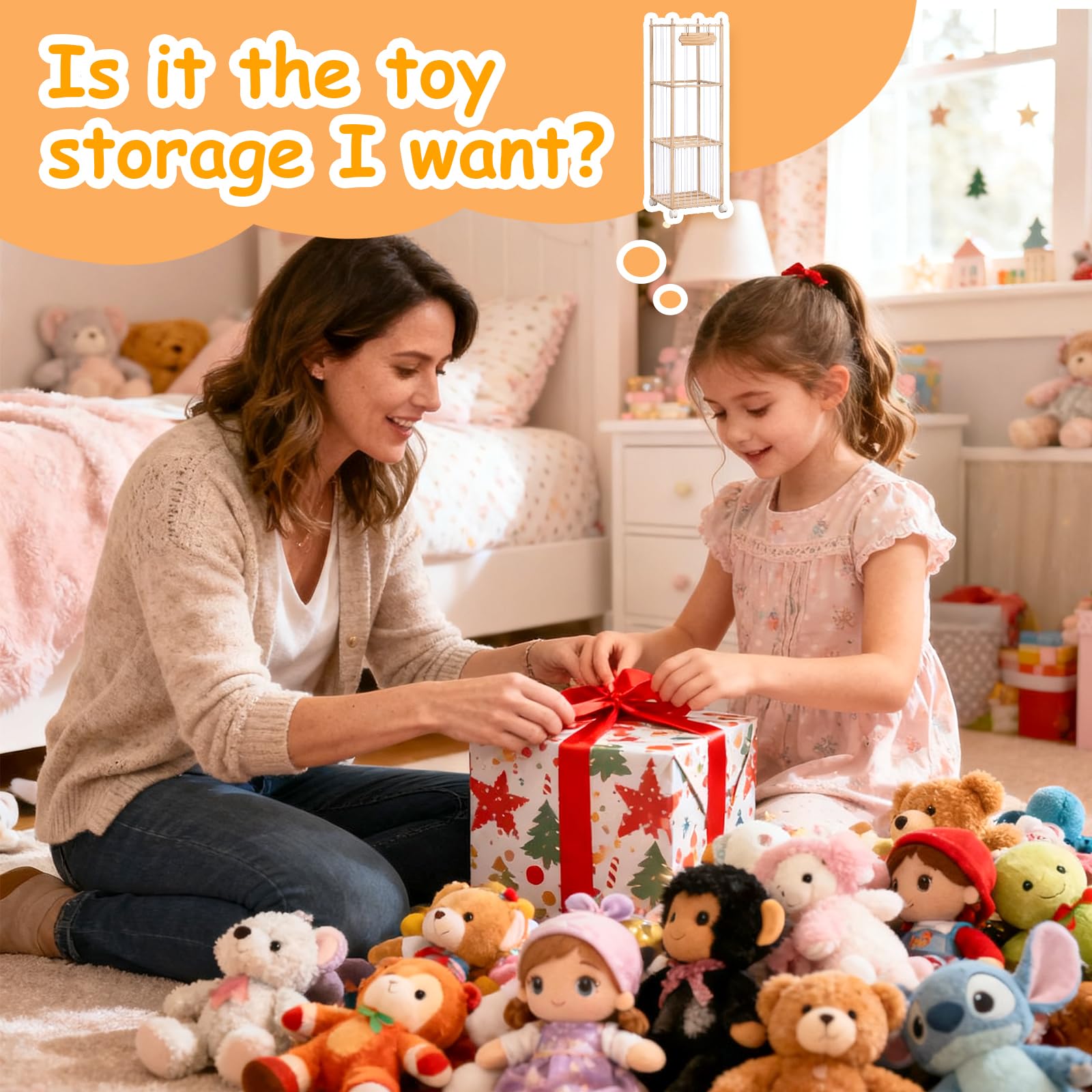 Anmon corner-design storage emphasizes vertical efficiency for tidy play space