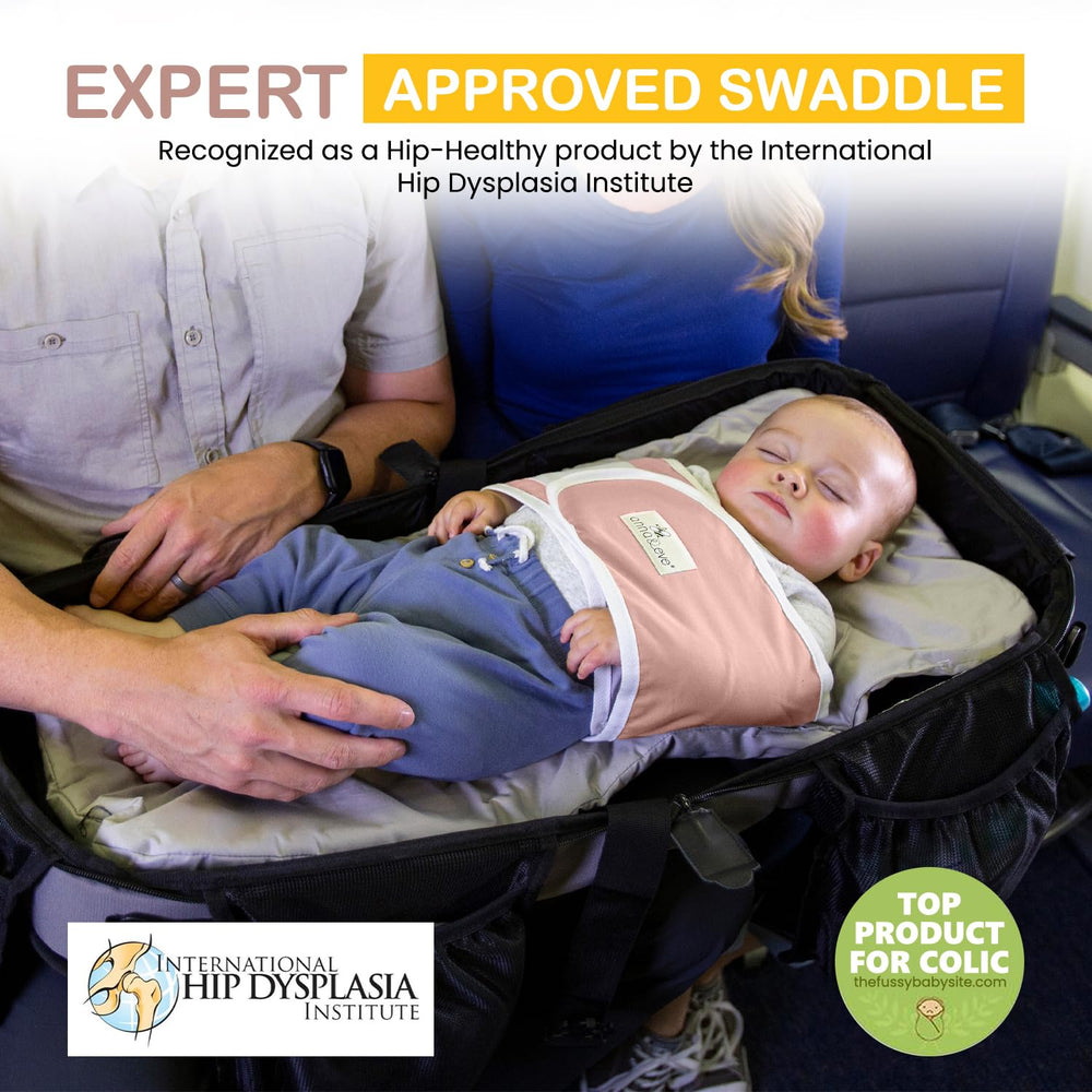 Anna & Eve pink four steps swaddle tutorial for quick setup