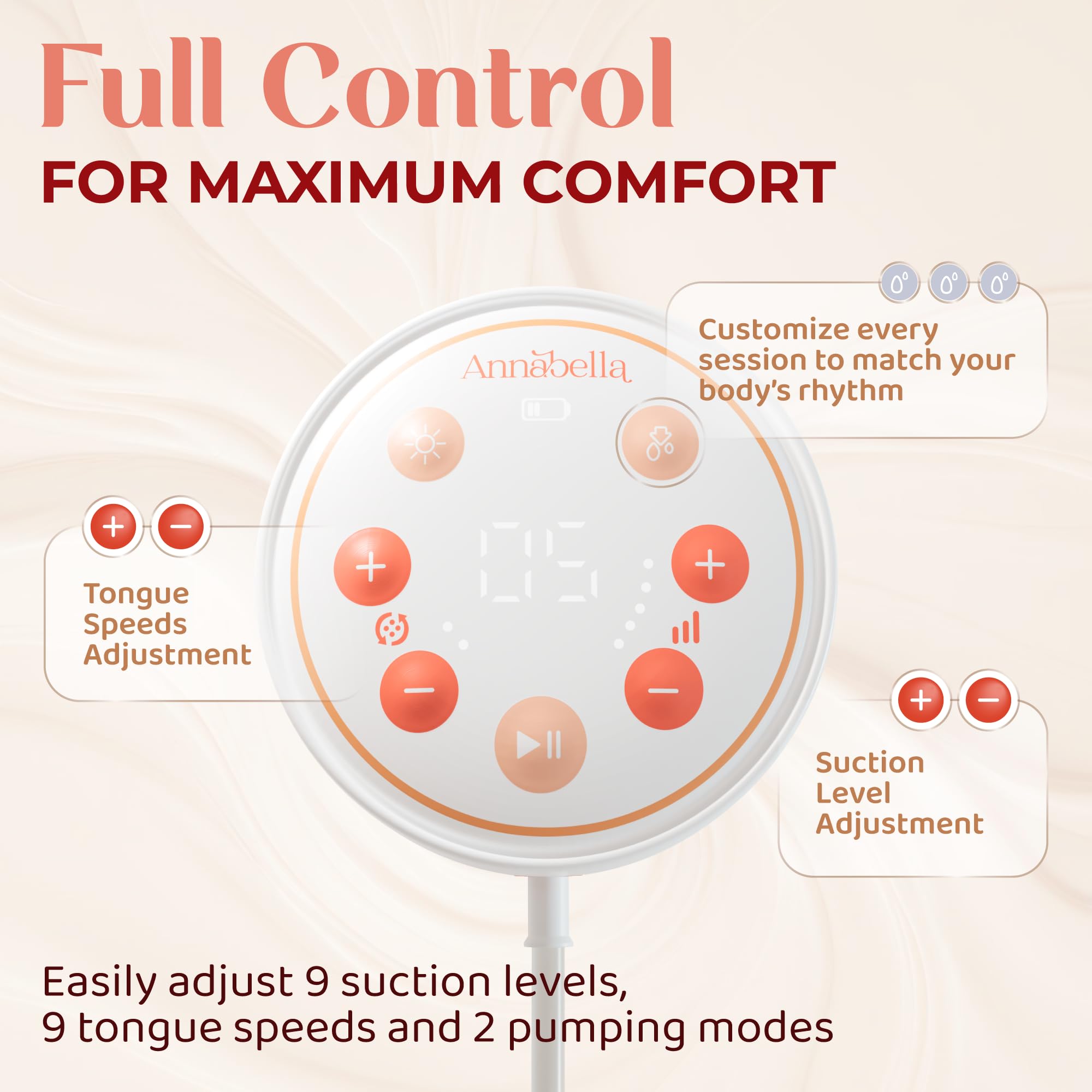 ANNABELLA portable quiet design makes pumping on the go easier.