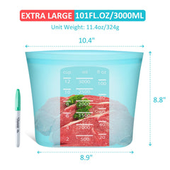 Annaklin BPA-free silicone bags are dishwasher-safe for quick cleanup.