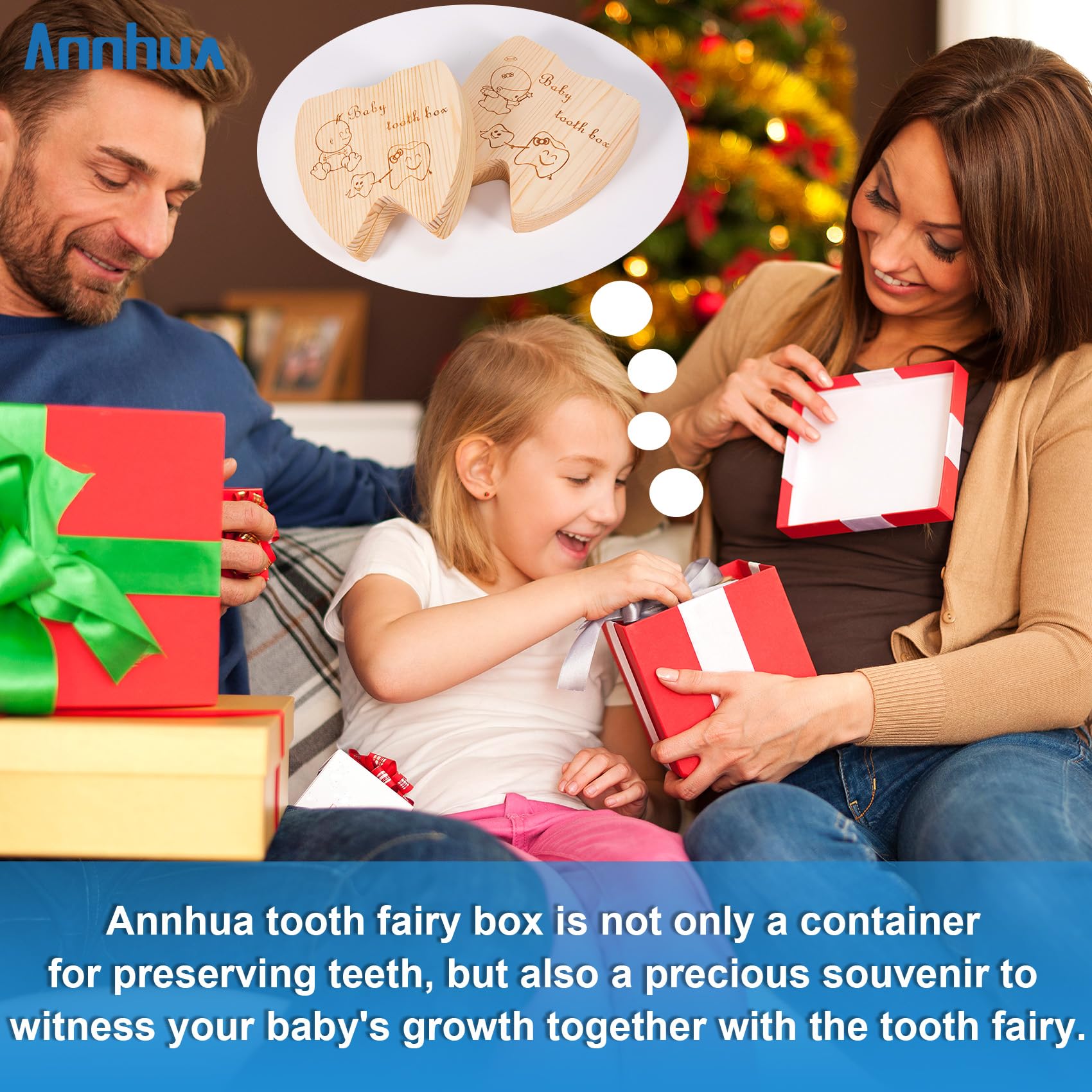 Annhua Tooth Fairy Box cotton wool insert for secure placement