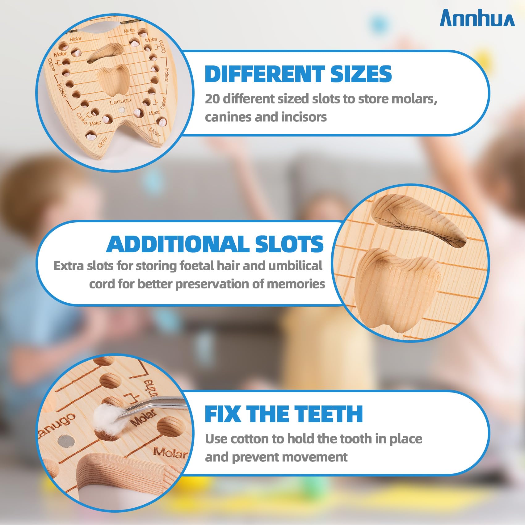 Annhua Tooth Fairy Box stores fetal hair and umbilical cord memories