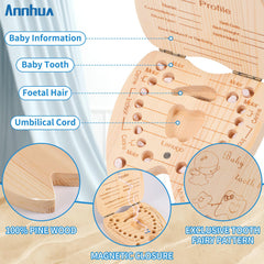 Annhua Tooth Fairy Box magnetic closure keeps keepsakes secure