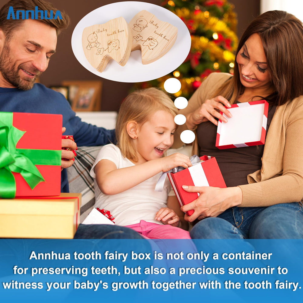 Annhua Tooth Fairy Box umbilical cord slot offers organized memory storage