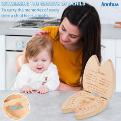 Annhua Tooth Fairy Box wood grain detail highlights natural warmth