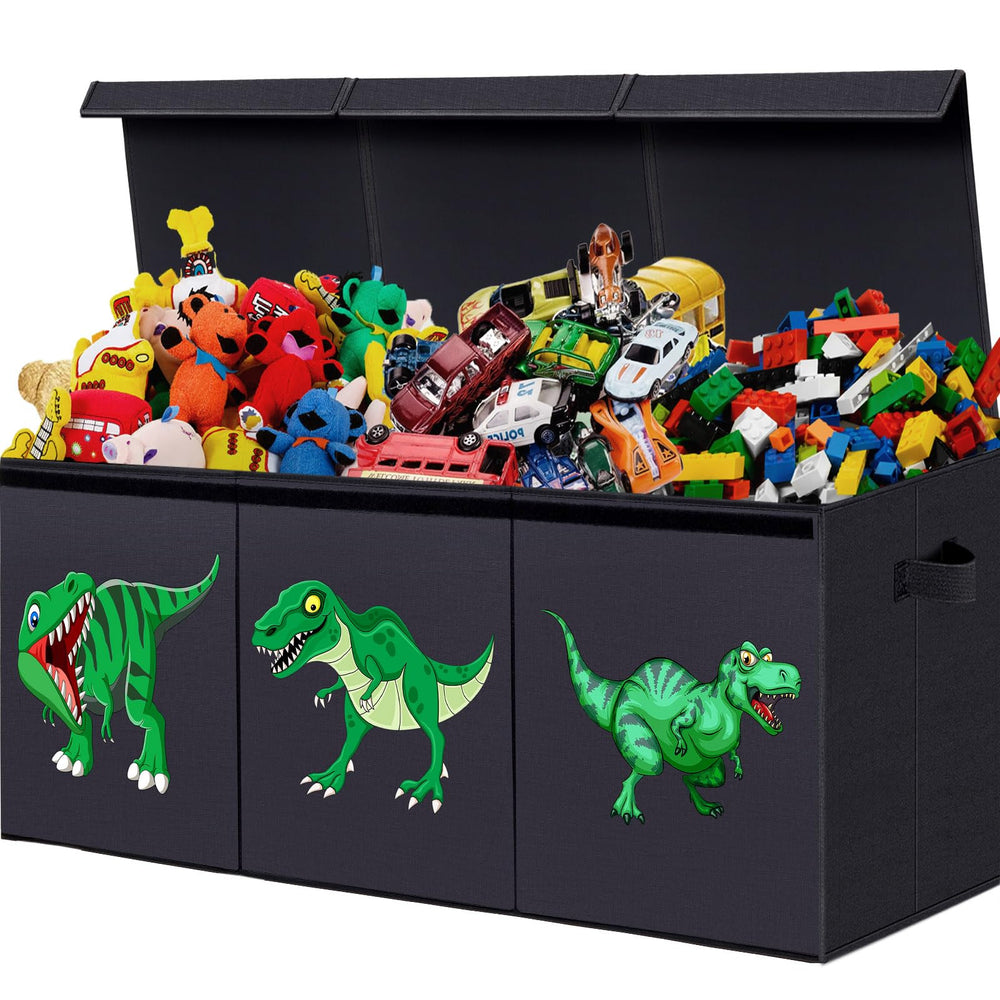 ANNKIE extra large toy box folded for compact storage and quick setup