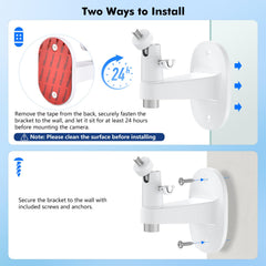 Annkoifu baby-monitor-mount-screws-install-kit enables sturdy screw mounting.