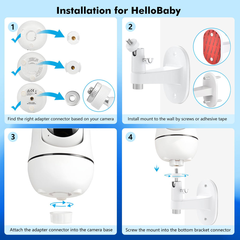 Annkoifu baby-monitor-mount-wall-fixed-view demonstrates elevated, safe camera placement.