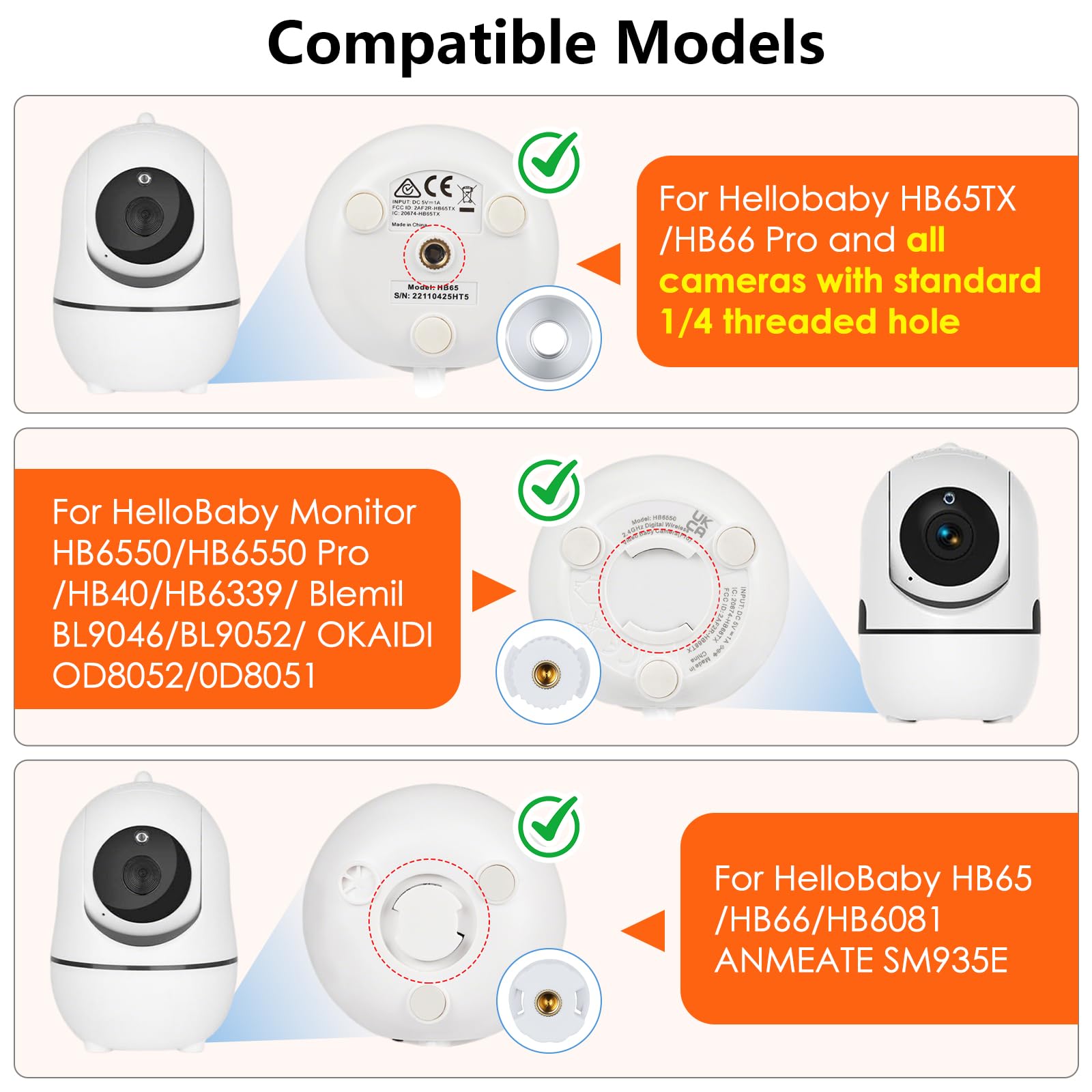 Annkoifu tripod baby monitor mount demonstrates screw-free installation for wall-damage-free mounting.