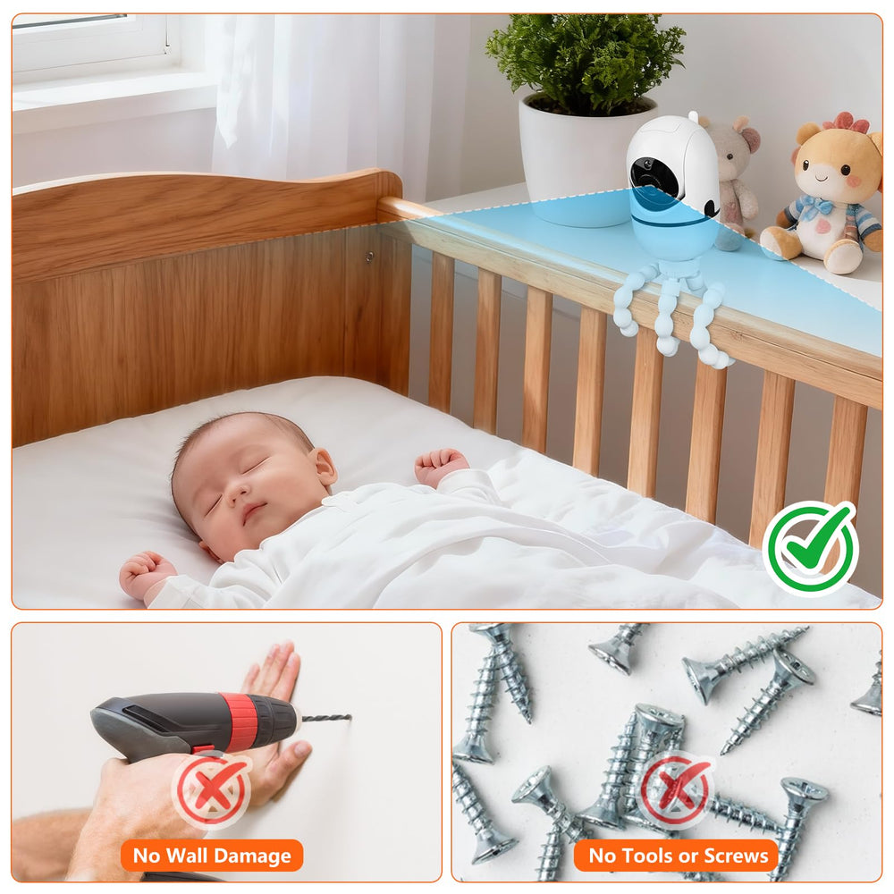 Annkoifu tripod baby monitor mount foldable design for travel and storage.