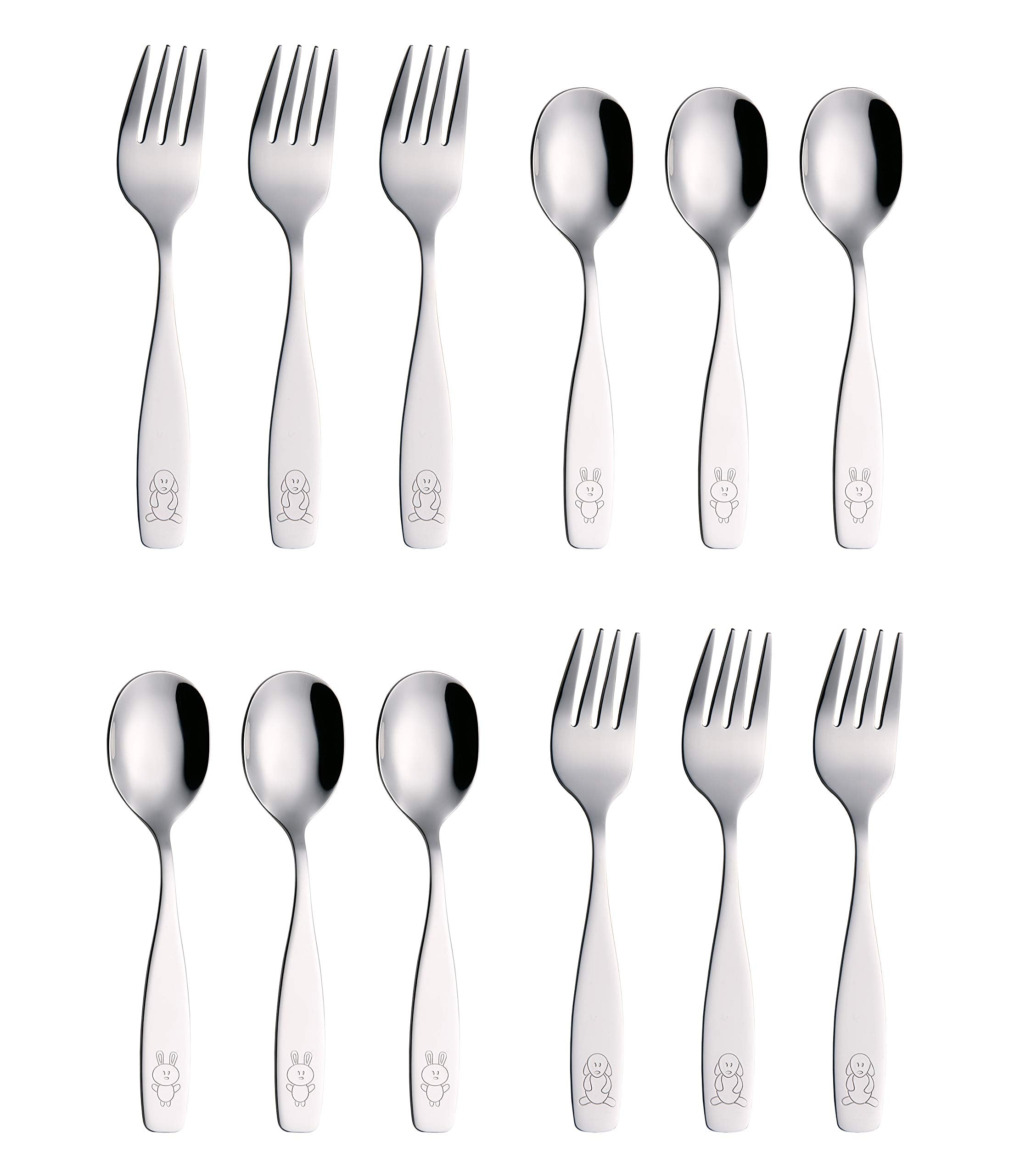 Annova 12-piece children's flatware packaged for gifting