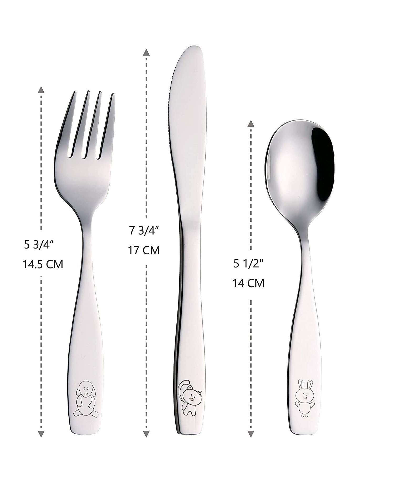 ANNOVA children forks closeup shows toddler-friendly handle for easy self-feeding.
