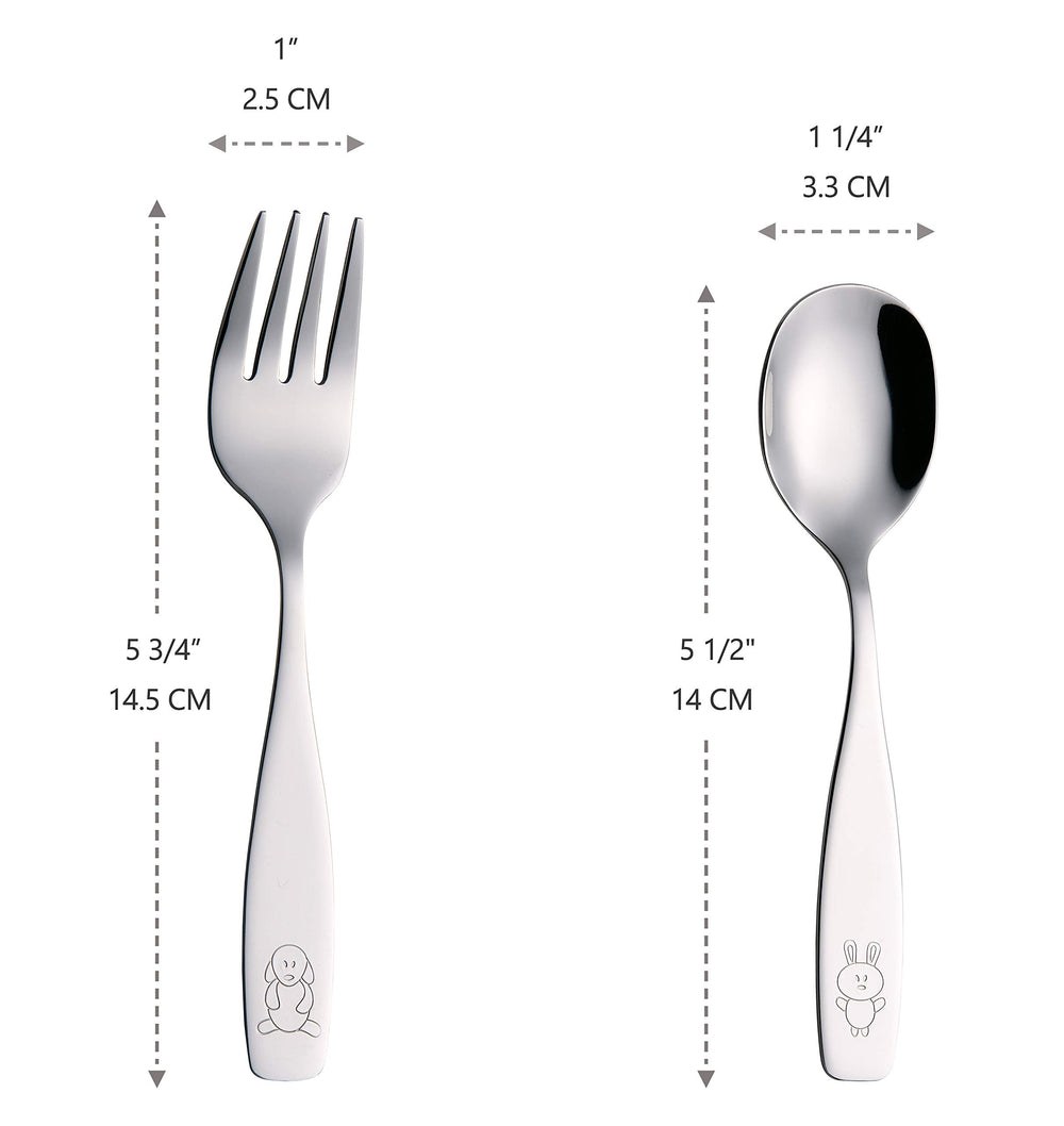 Annova dishwasher-safe kids flatware for quick cleanup.