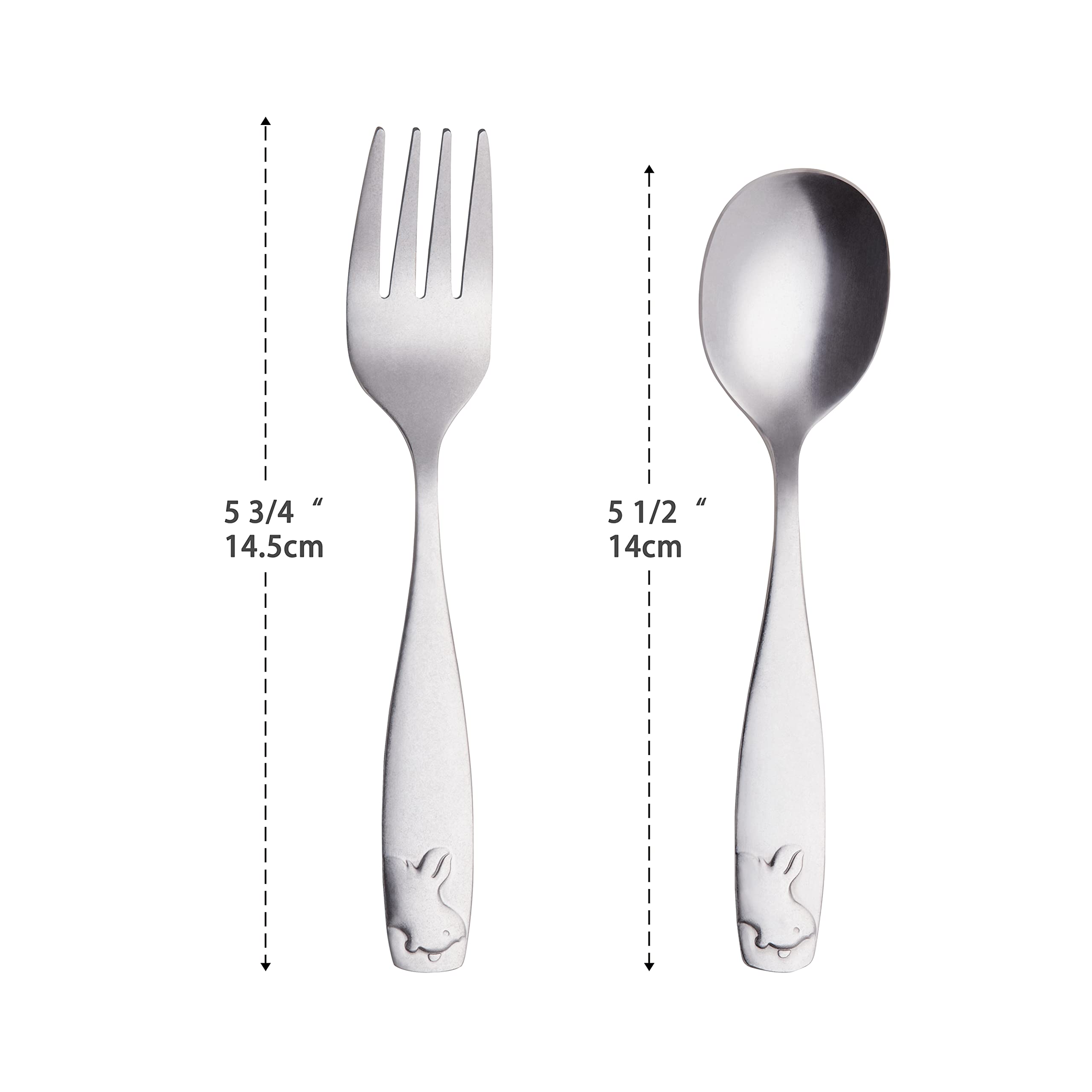 Annova Kids Flatware matte finish spoon, comfortable handle for toddlers.